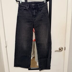 Quince Charcoal Denim Wide Leg Jeans